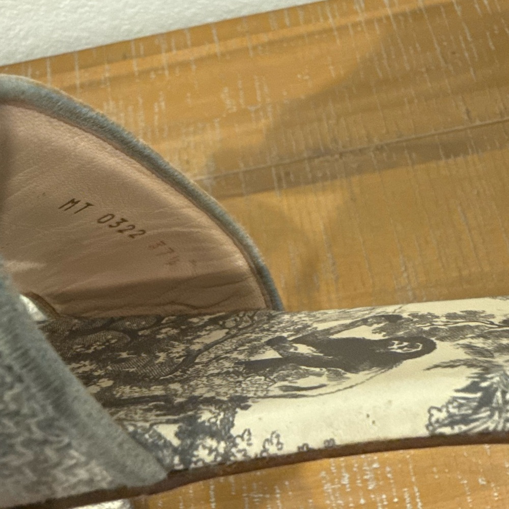 Dior Gray Patterned Slide Sandals - image 3